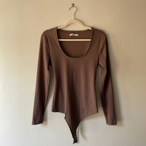 EUC Abercrombie Ribbed Long Sleeve Bodysuit